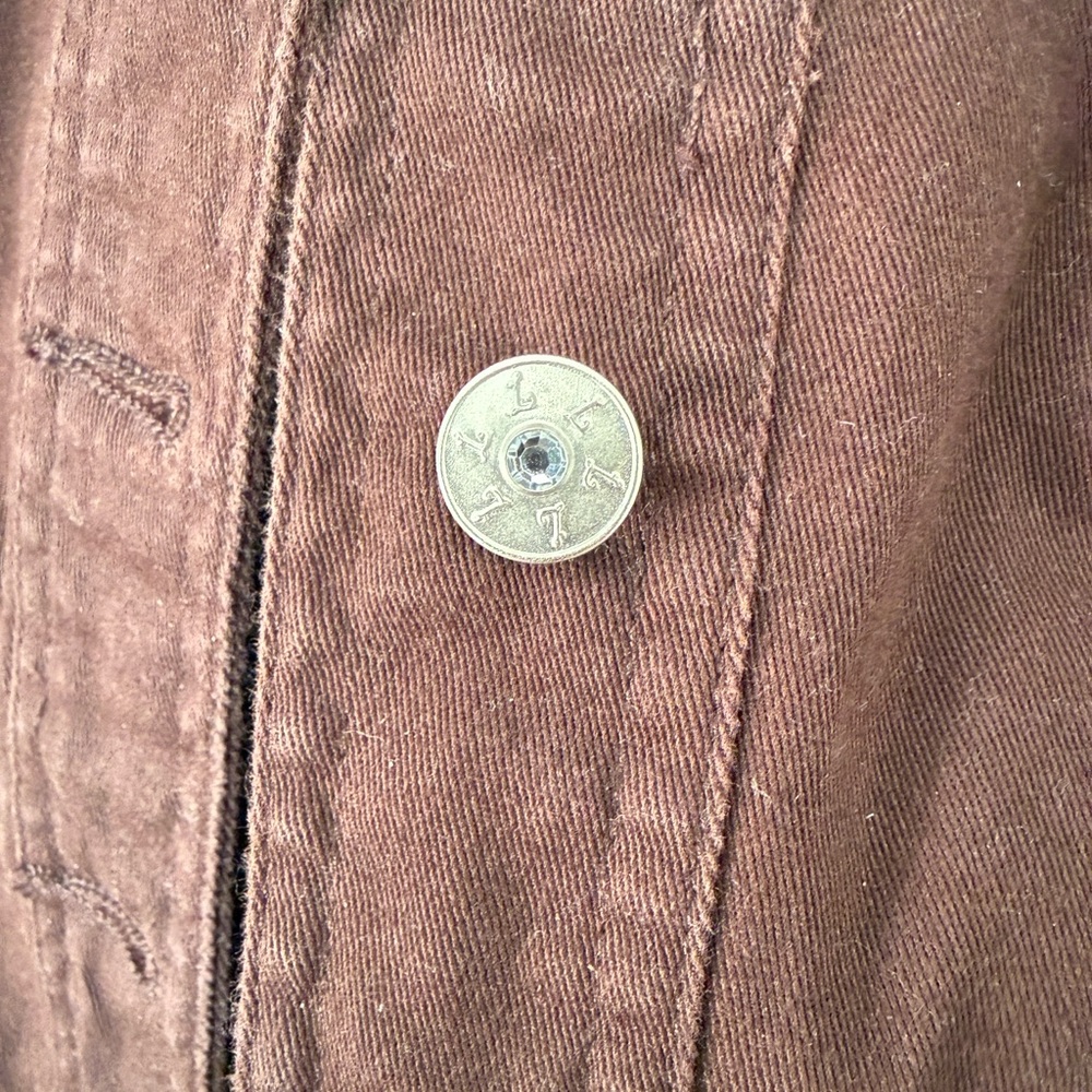 A.M.I. - Women's Chocolate Brown Denim Style Jacket - size M - Picture 7 of 8